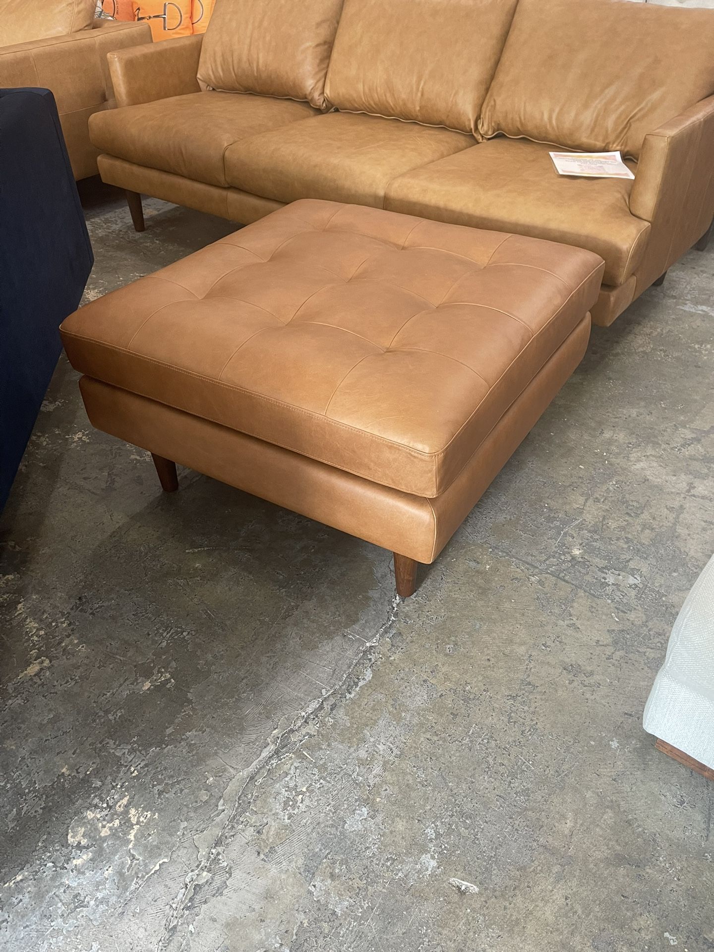New Genuine Leather ottoman Delivery available