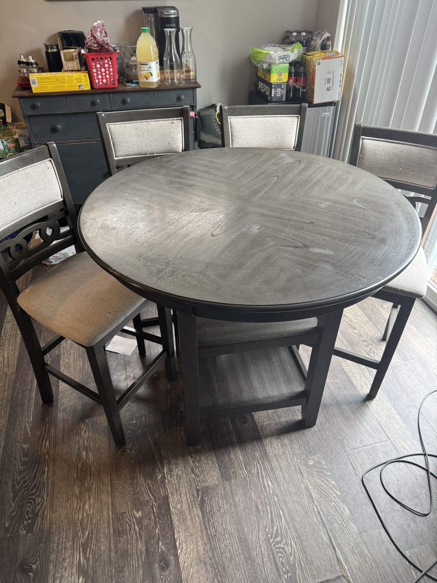 Pub Style Dining Table And 4 Chairs