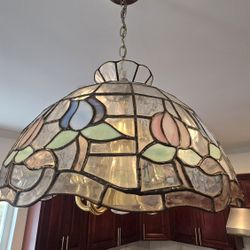 Vintage tiffany stained glass light pendant