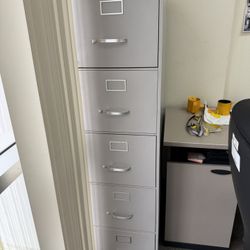 5-Drawer Vertical Metal Filing Cabinet – Locking – Letter Size