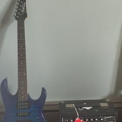 Guitar, Amp, Connector And Guitar Stand (Full Pack)