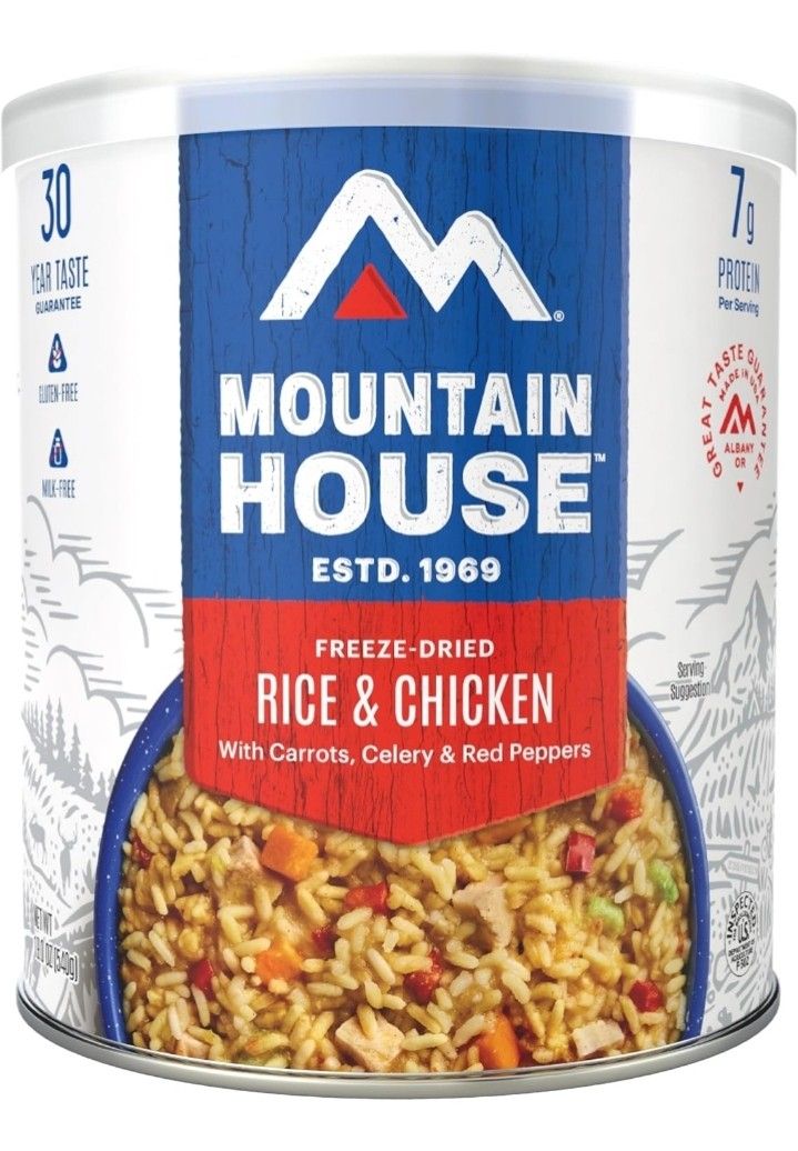 Mountain House #10 Can Rice & Chicken with Vegetables FREEZE DRIED MRE 9-Servings Exp 5/2049