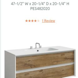 $350 obo PERLATO ITALIAN FLOATING VANITY WITH STONE TOP