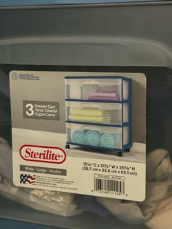 Sterilite 3 drawers with wheels - high quality material
