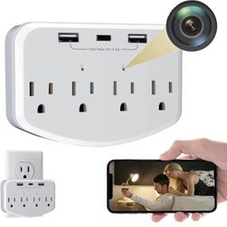 Hidden Camera WiFi Spy Camera Hidden Cameras Wall Charger Nanny Cam with USB Fast Charger Outlet HD 1080P Wireless for Home Security Secret Camera 20W