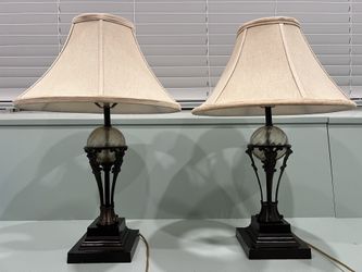 Restoration Hardware Vintage Style Oil Rubbed Bronze + Bubble Glass Table Lamp