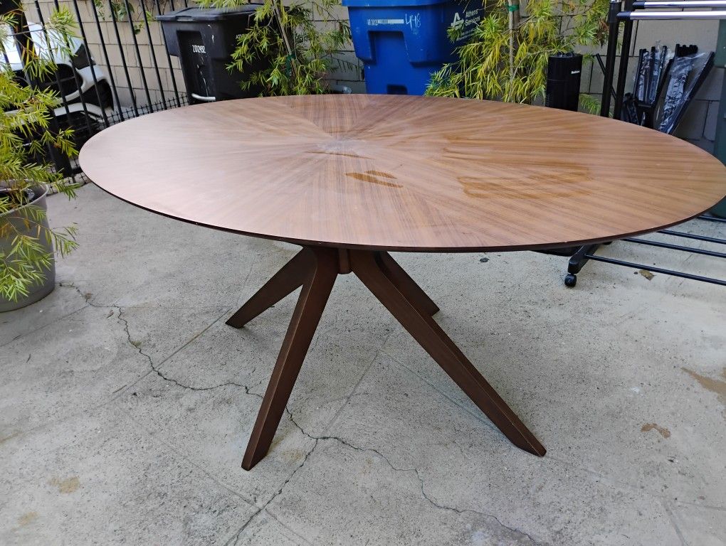 Oval Laminate Wood Table