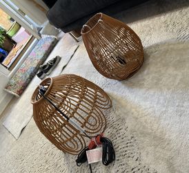 Rattan Lamp Pendant Boho Chic Lighting Light Fixture