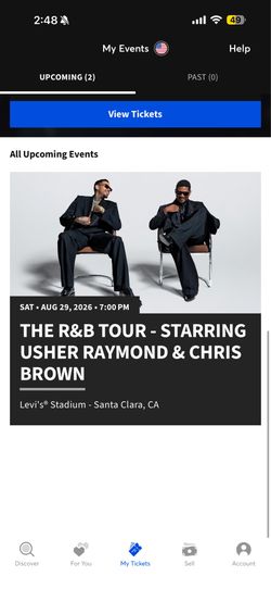 (3) Chris brown tickets SECTION 102 ROW 3