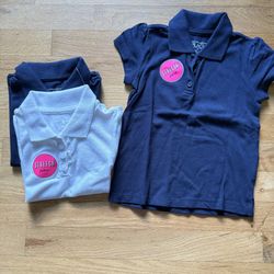  NWT Children’s Place Polo uniform collar shirts navy and white-girl 3T