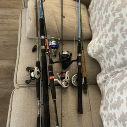 Fishing Gear Collection Tons Of Rods Reels And Tackle 