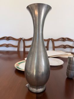 Pewter Metal Bud Vase