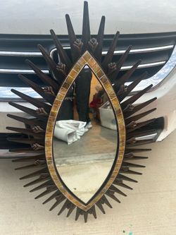 Vintage sunburst mirror