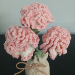 Handmade Crochet Flower In Pot