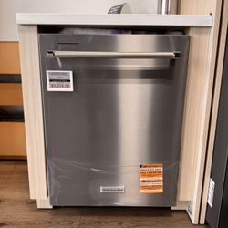 Brand-New KitchenAid - 24" Top Control Built-In Tub Dishwasher with 3rd Rack, FreeFlex, 44 dBA - Stainless Steel Model: KDTM404KPS