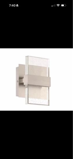 Home Decorators Alberson 2-Light Chrome Integrated LED Sconce with Bubble Glass