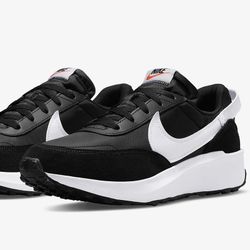 Men's Nike Waffle Debut Running Shoes Black/White-Orange DH9522-001 Size 10 New!