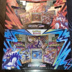 SEALED Pokémon Urshifu VMax Red and Blue boxes TCG