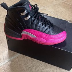 Pink And Black Retro 12s 