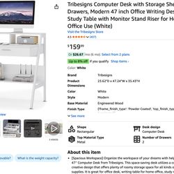 Brand New Unopened Computer Desk From Amazon