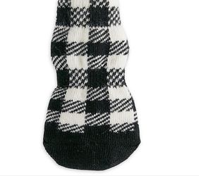 ((NEW)) Bee & Willow™ Brand New Factory Wrapped Buffalo Checker Small Dog Socks in Black/White $10 circumference up 4.5” Pick up @ 92154 area