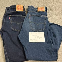 Levi 505 Jeans Size 36W 26L(tailored)