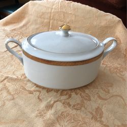 Pure Gold-Decorated Serving Dish