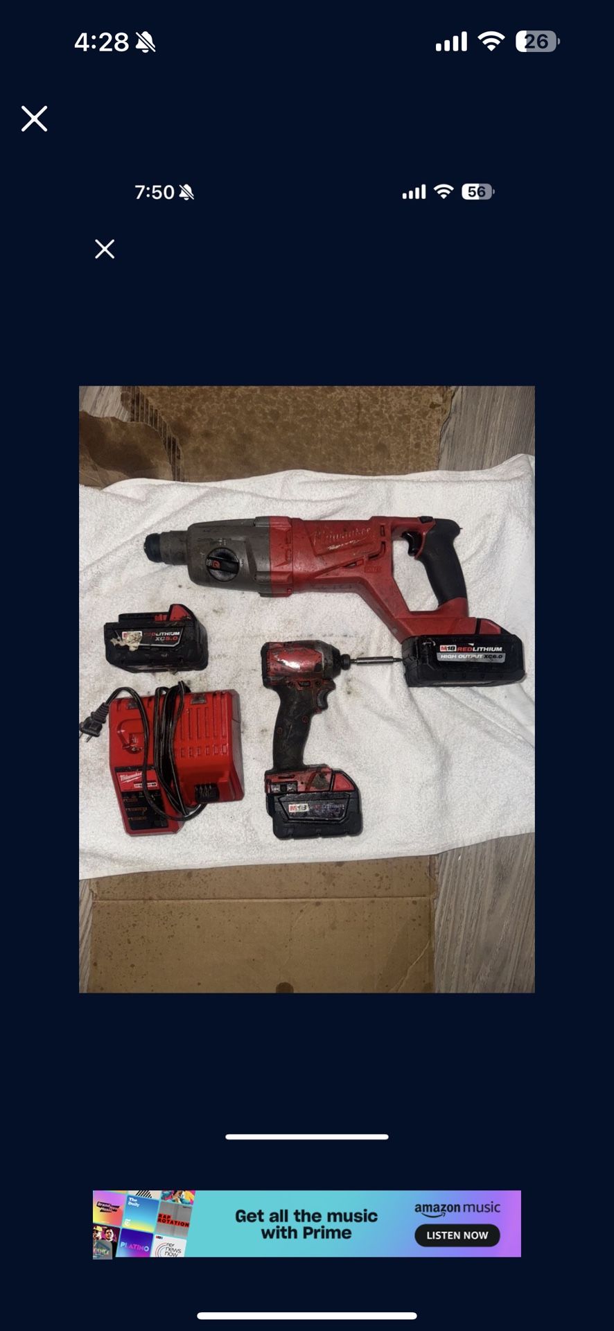 Milwaukee M18 Fuel SDS-Max Rotary Hammer And Impact Driver