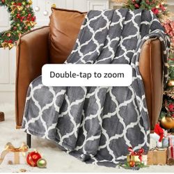 Homemate Heated Blanket Electric Throw - 50“x60“ Heating Blanket with 10 Fast Heat Levels 8 Hours Auto Off Soft Cozy Flannel Over-Heated Protection ET