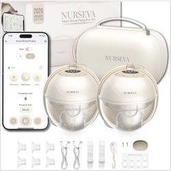 NIB: Nurseva Pro-90A Smart Wearable Double Breast Pump W/ App Control
