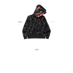 Double Hoodied Bape Black And purple Limited Edition