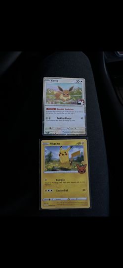 Stamped Eevee And Other Pokemon Cards