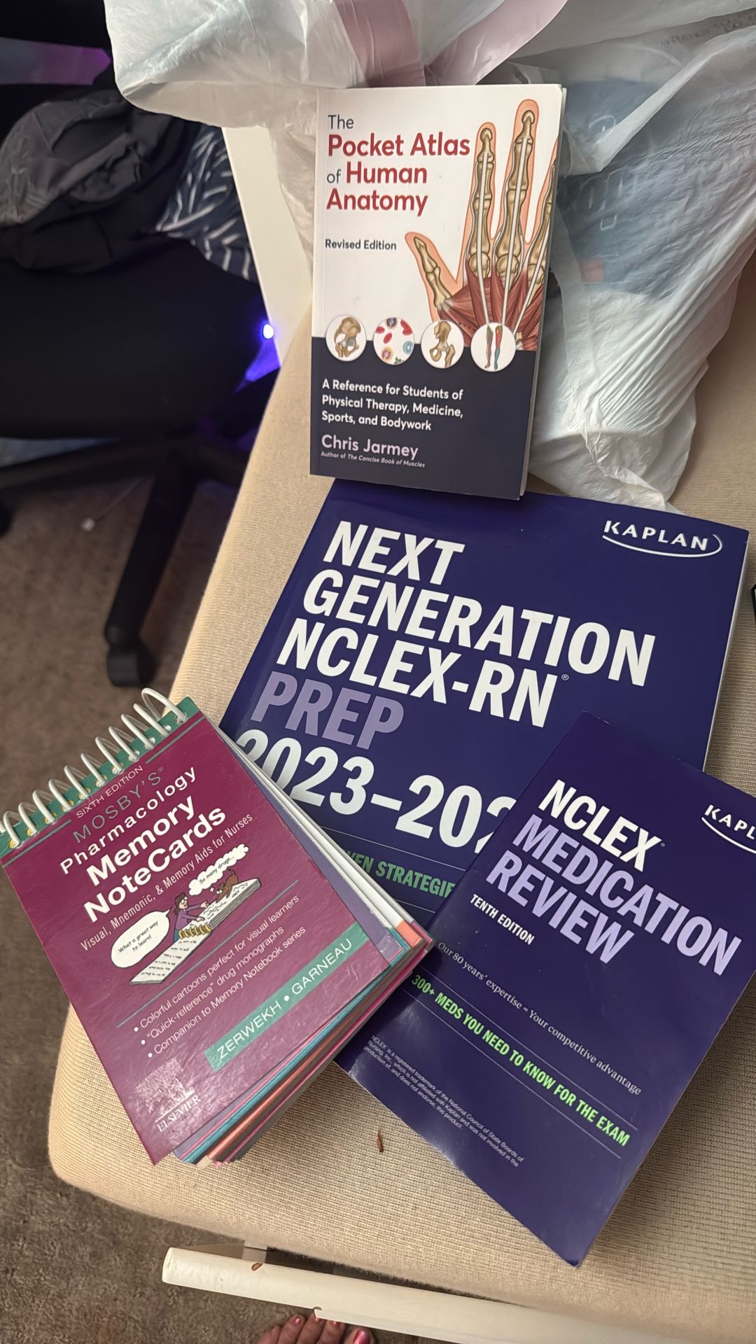 New Unused Nursing Textbooks Nclex Prep Kaplan Review Student Books