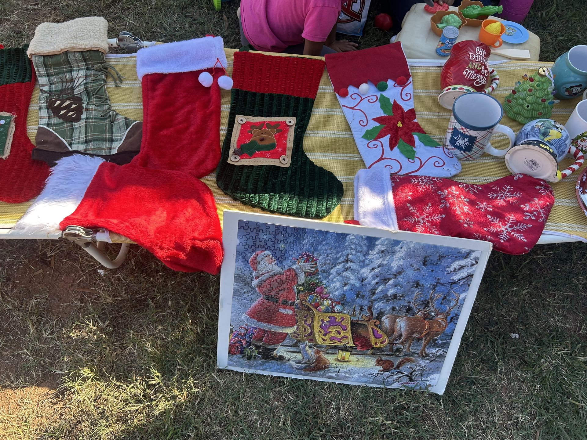 Stocking , And Christmas Mugs