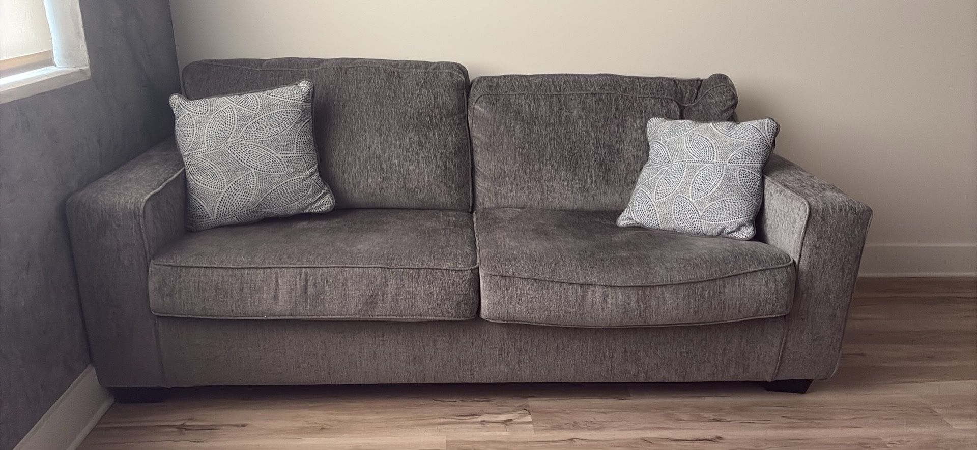 City Furniture Altari Light Gray Micro Memory Foam Sleeper Couch