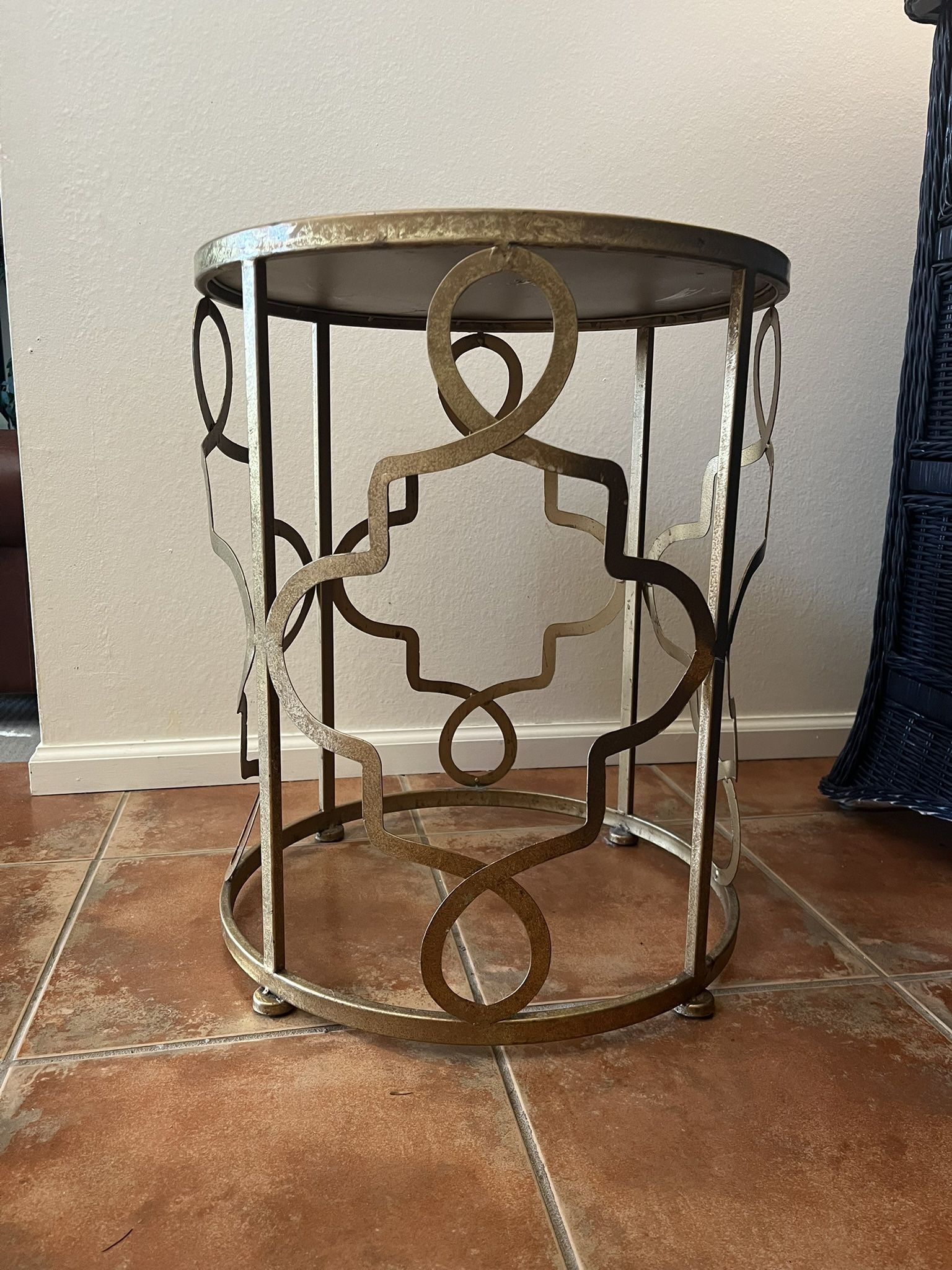 Side Table (Gold & Glass)