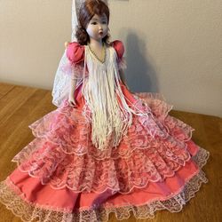 Red Hair Porcelain Doll