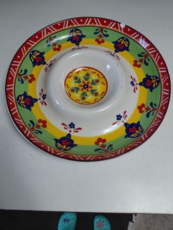 Large Decorative Ceramic Serving Platter