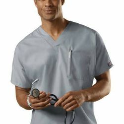 Like new grey scrub pants and top set 4 scrub outfits size medium