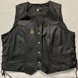 Black Leather Vest Sixe XL