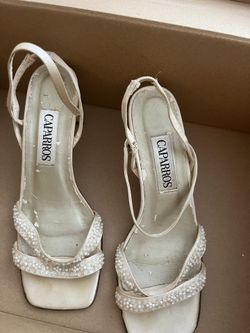 Caparros Block Faux Pearl Heels Size 6 1/2