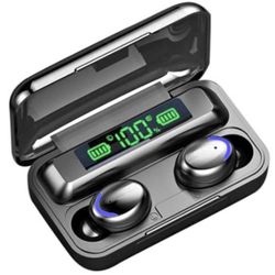 Black Bluetooth 5.0 Earbuds TWS Wireless Headphones Headset Stereo Samsung Android iPhone Earphone Gift