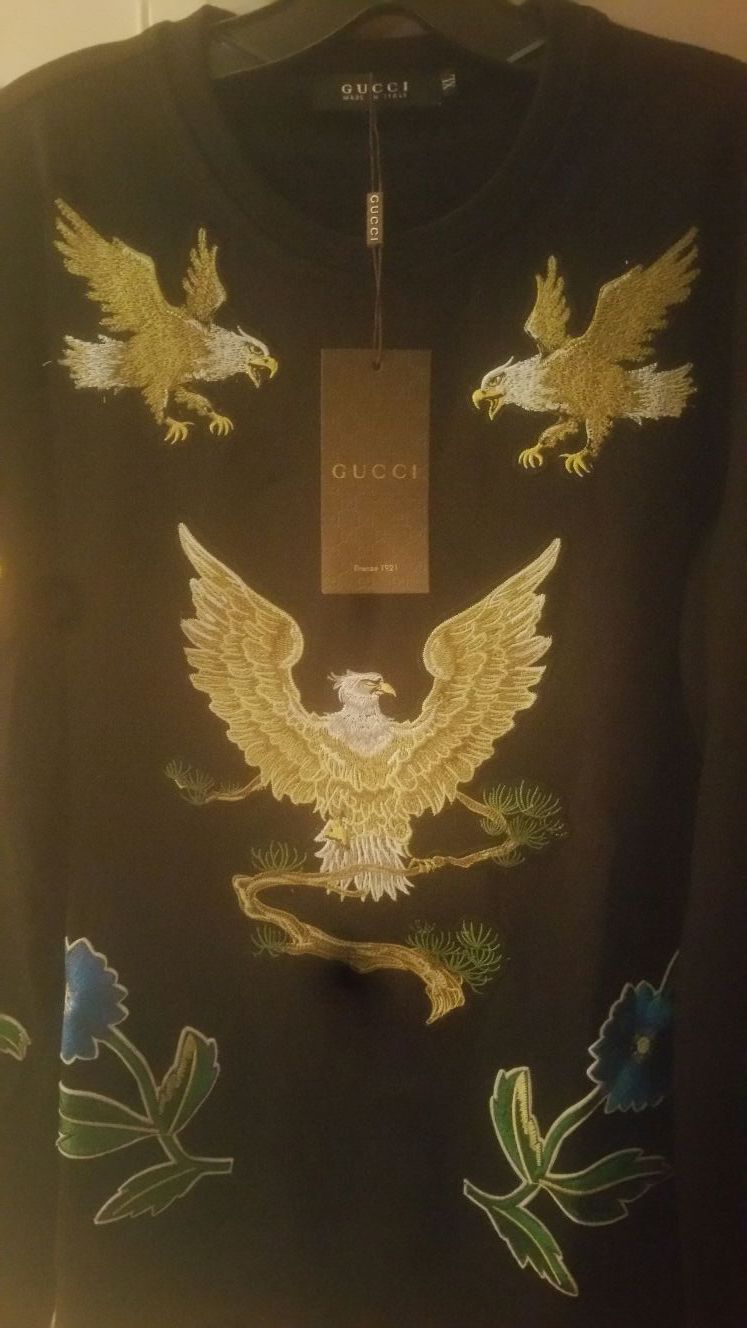 Gucci Love Me Tender embroidered eagle sweater size Lg-Xl