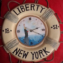 Vintage Liberty New York Clock In Shape Of Life Ring