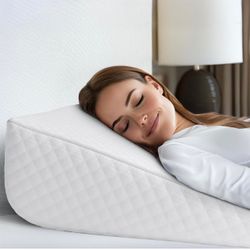 BRAND NEW IN BAG Bed Wedge Pillow  for Multi Position Use | Memory Foam Wedge Pillow for Sleeping | Works for Back Support, Leg, Knee | Includes Outer