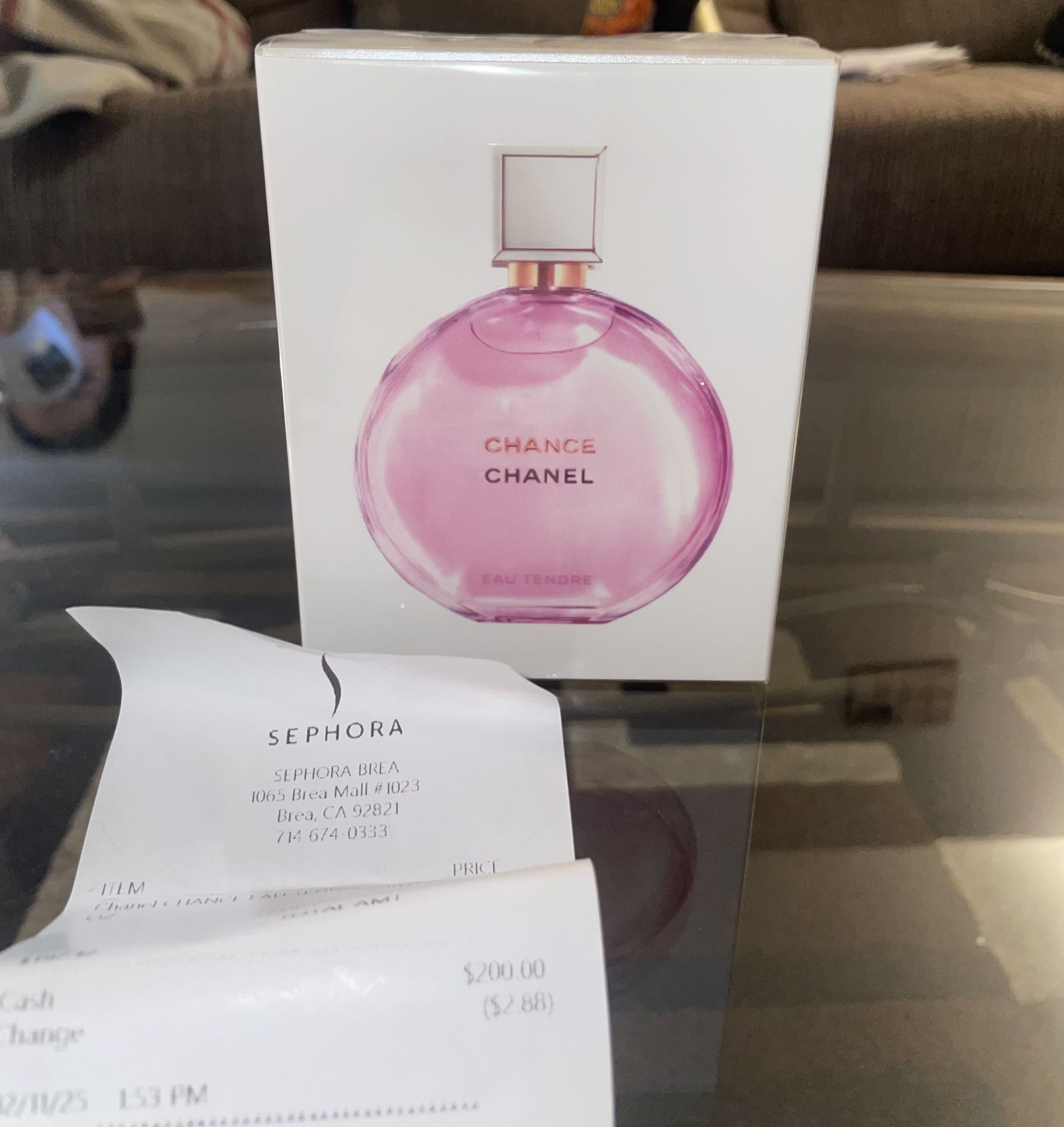 Chanel Chance Eau Authentic, Sealed, With Receipt Sephora Tag