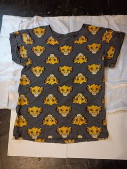 Lion King Simba All-Over Print T-Shirt Size M Girls