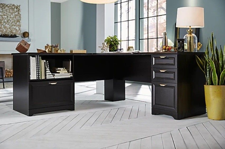 L-Shaped Corner Desk, Espresso