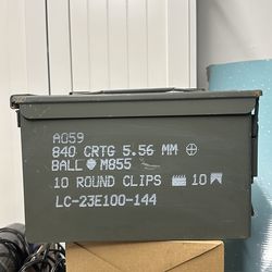 Military empty ammo box