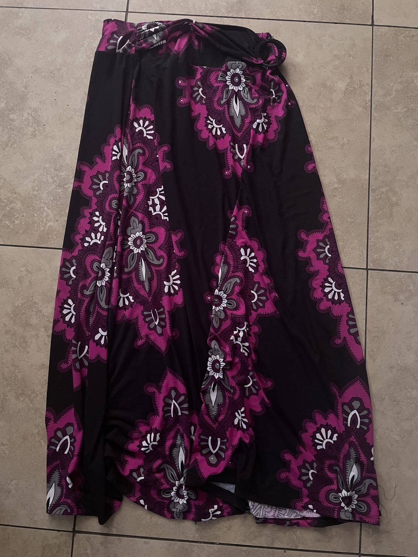 Purple and black skirt
